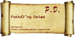 Patkány Dalma névjegykártya